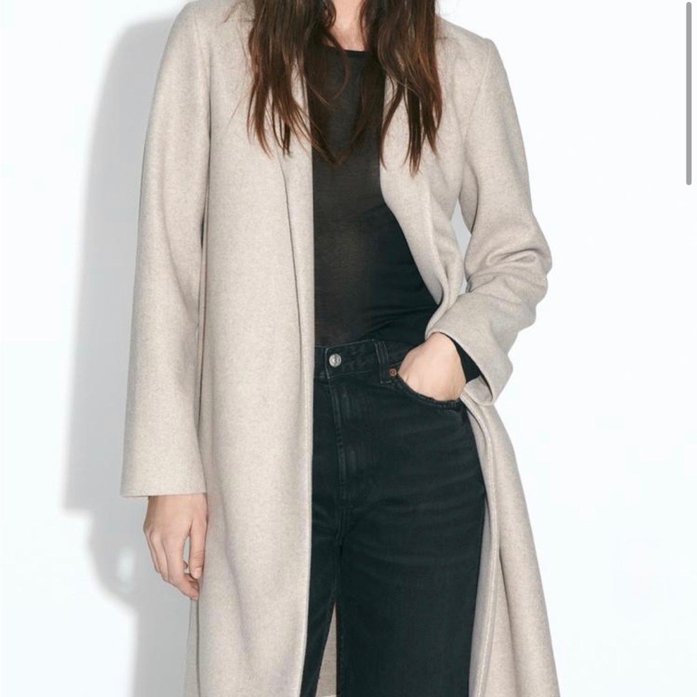 Zara Felt Texture Coat